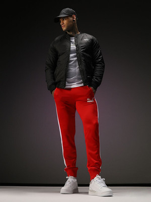 PUMA Iconic T7 Track Pants PT Colorblock Men Red Track Pants