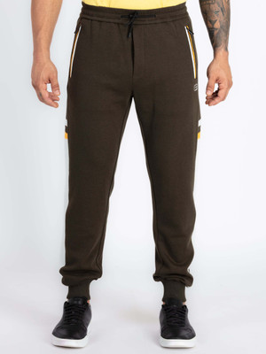 Status Quo Solid Men Olive Track Pants