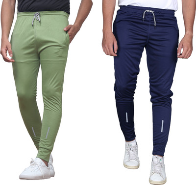 CLOTVIN TREND Striped Men Green, Blue Track Pants