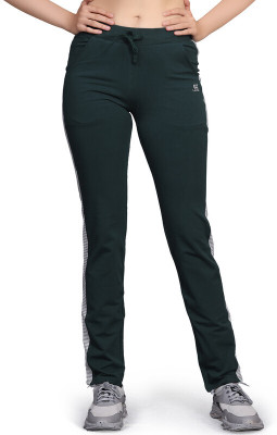 Laasa Sports Colorblock Women Green Track Pants