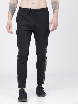 HIGHLANDER Solid Men Black Track Pants