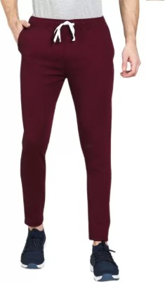 SHREEVASA Solid Men Maroon Track Pants