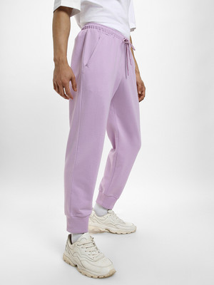 BEWAKOOF Solid Men Purple Track Pants