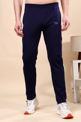 TQH Self Design Men Dark Blue Track Pants