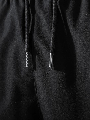 SB Trend Solid Men Black Track Pants