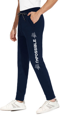 AVOLT Printed Men Blue Track Pants