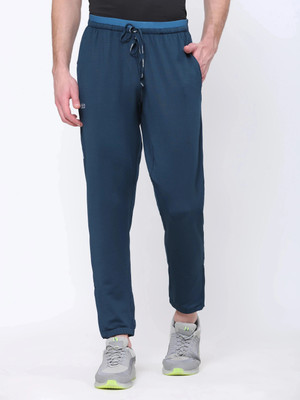 DIDA Solid Men Light Blue Track Pants