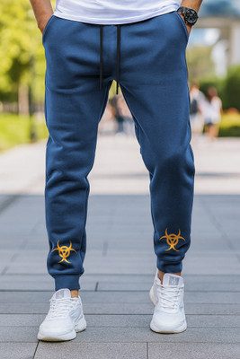 CATCHO Solid Men Blue Track Pants
