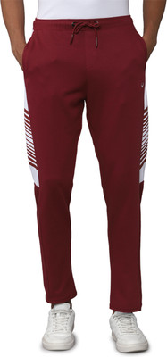 Allen Solly Solid Men Maroon Track Pants