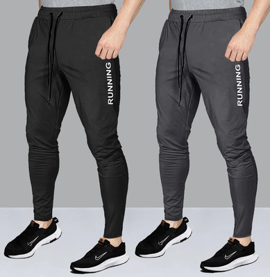 AVOLT Printed Men Black, Grey Track Pants
