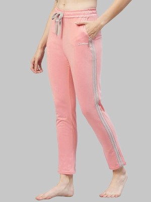 Clothmaster Solid Women Pink Track Pants