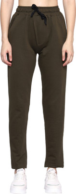 TWF Self Design Women Black Track Pants