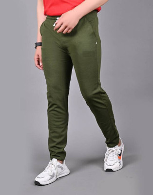 RDX Solid Men Green Track Pants
