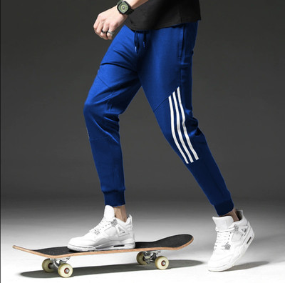 Joggers Park Solid Men Dark Blue Track Pants