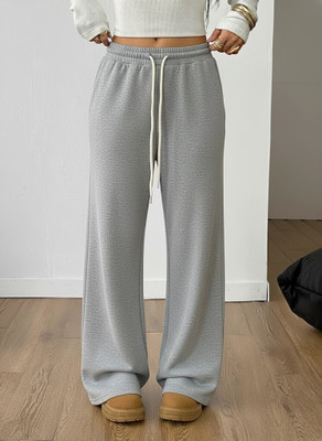 Dockstreet Solid Women Grey Track Pants