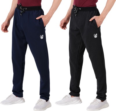 Just Live Fashion Solid Men Grey, Dark Blue Track Pants