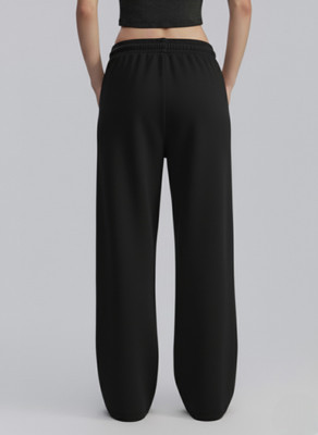 Dockstreet Solid Women Black Track Pants