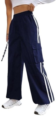 saahasam Solid Women Dark Blue Track Pants