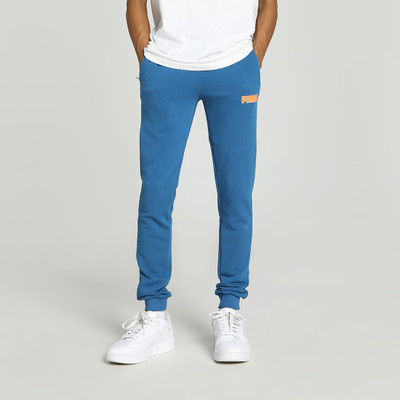 PUMA Solid Men Blue Track Pants