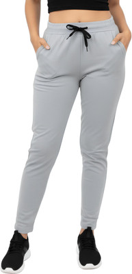 Multiwa Solid Women Silver Track Pants