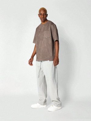 IRONDYE Loose Fit Men Grey, White Trousers