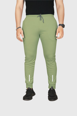 Suzaro Solid Men Light Green Track Pants