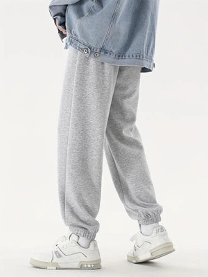 Dockstreet Solid Men Grey Track Pants