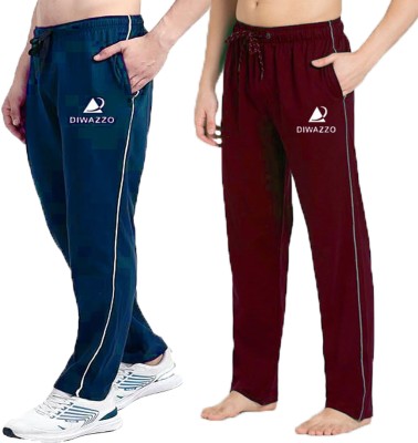 Diwazzo Printed Men Blue, Maroon Track Pants