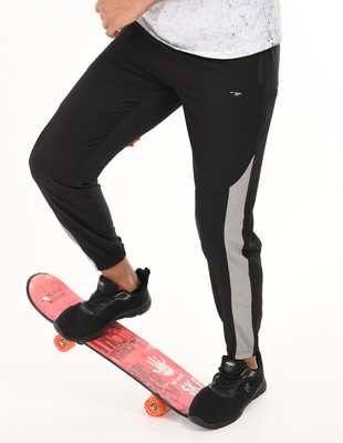 FROSEN FOX Solid Men Black Track Pants
