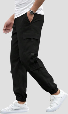Valley Solid Men Black Track Pants