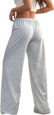 Dockstreet Solid Women Grey Track Pants