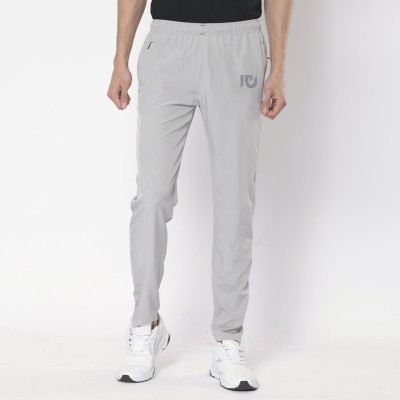 Indian Urban Solid Men Grey Track Pants