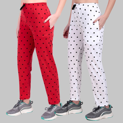 JECKWARD Polka Print Women Multicolor Track Pants