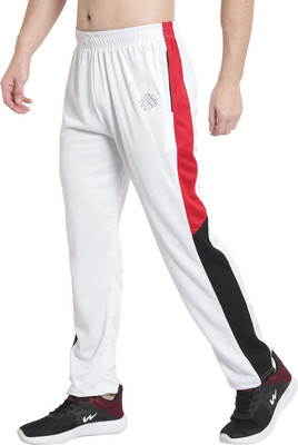Dia A Dia Self Design Men White Track Pants