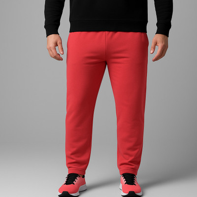MACK JONNEY Solid Men Red Track Pants
