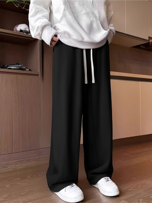 PROGENY Solid Men Black Track Pants