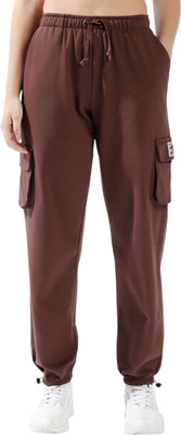 Highstar Solid Women Brown Track Pants