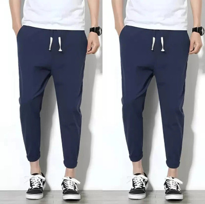 RDX Solid Men Blue Track Pants