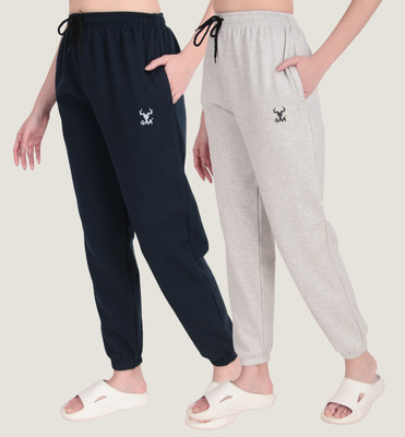 SEAPRINT Solid Women Dark Blue, Grey Track Pants