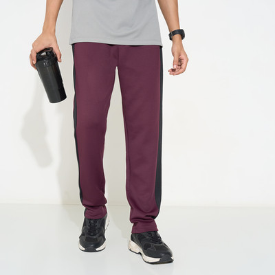 Ajile By Pantaloons Solid Men Maroon Track Pants