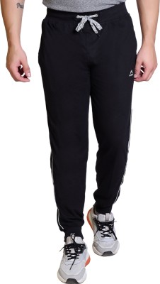 Moments Solid Men Black Track Pants