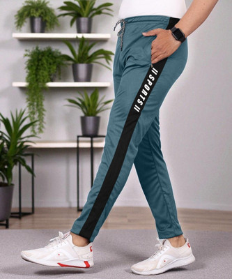 GAJVU Striped Men Blue Track Pants
