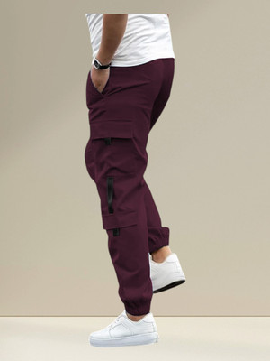 THE PVR CLOTHING Solid Men Maroon Track Pants