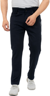 GEE 5 Solid Men Dark Blue Track Pants
