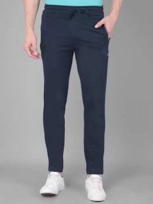 Force NXT Solid Men Blue Track Pants