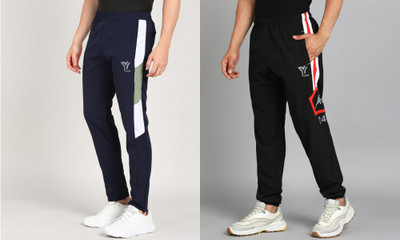YUNEK Striped Men Multicolor Track Pants