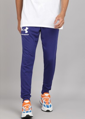 UNDER ARMOUR Solid Men Blue Track Pants