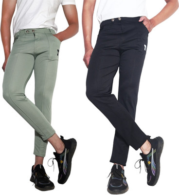 VEDIKA Solid Men Black, Green Track Pants
