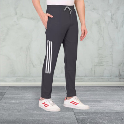 Covetvolo Ent Striped Men Grey Track Pants