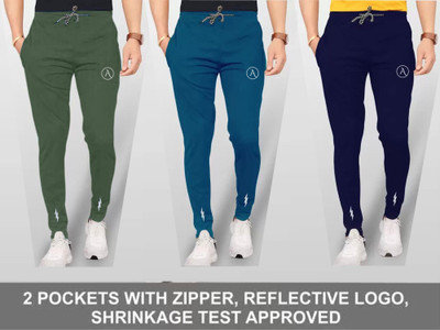 ANAND Solid Men Multicolor Track Pants